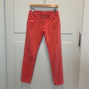 Cabi Coral Pink Denim‎ Jeans Women's Size 4 Cotton Blend Casual Orange Pants